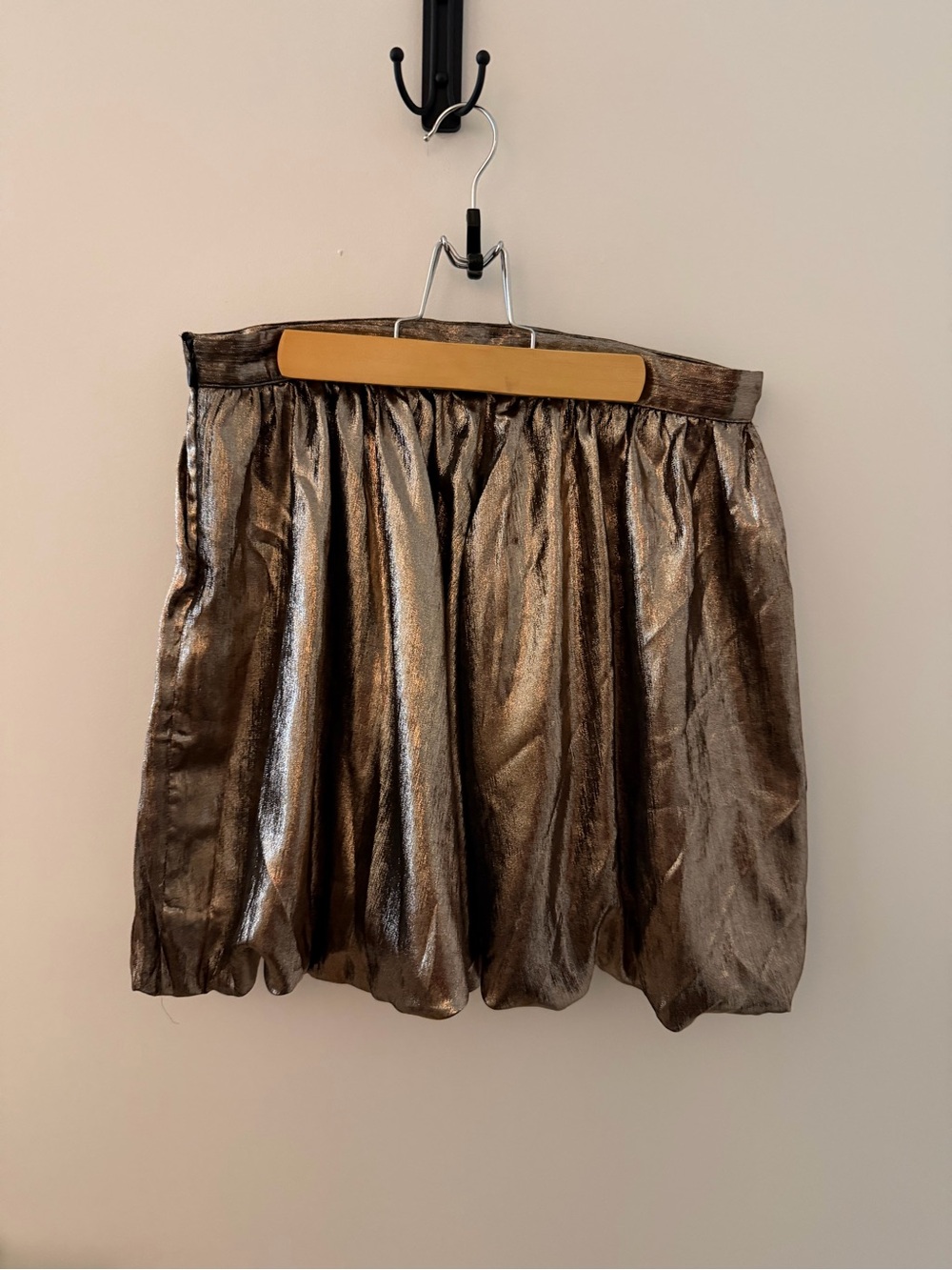 Madewell Metallic Bronze Bubble Skirt